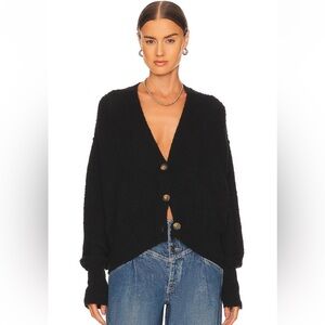 Free People - Found My Friend Cardi in Black size small